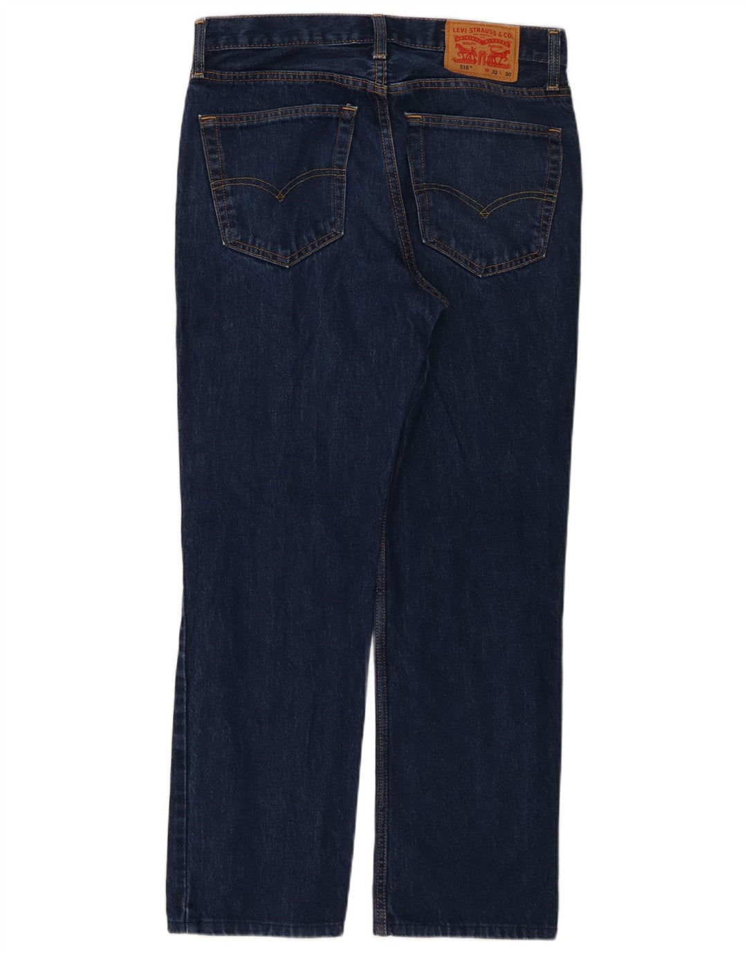 Levi's Herre 516 Straight Jeans W32 L30 Marineblå Bomuld