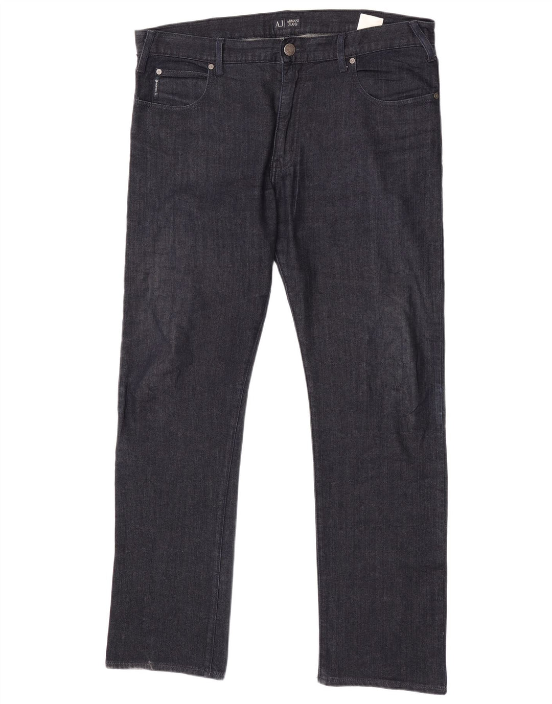 ARMANI Lige jeans til mænd W40 L34 Marineblå bomuld
