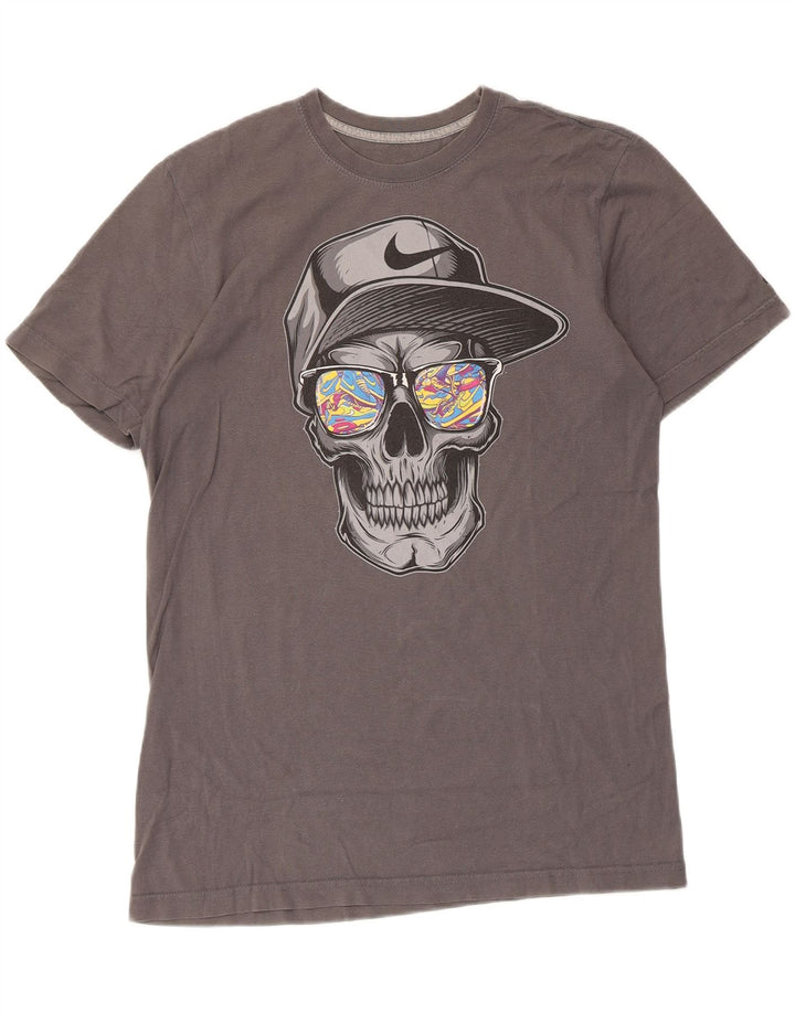 Nike Herre Regular Fit grafisk T-shirt top mellemgrå