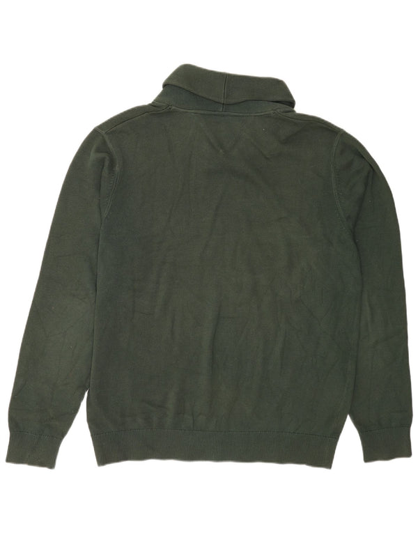 Tommy Hilfiger Herre Shawl Neck Jumper Sweater 2XL Grøn Bomuld