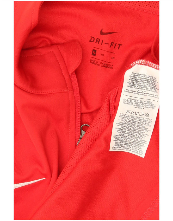 Nike Herre Dri Fit Grafisk træningsdragt Topjakke XL Rød Polyester