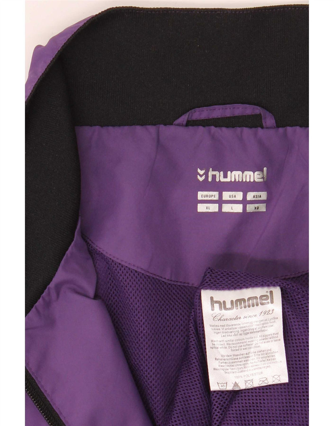 Hummel Herre grafisk træningsdragt Topjakke Stor Lilla Colourblock Polyester