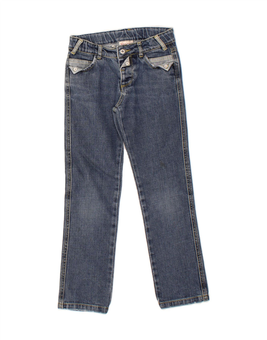 BRUMS Boys Straight Jeans 7-8 Years Small W23 L23 Blue Cotton Vintage Brums and Second-Hand Brums from Messina Hembry 