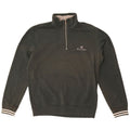 Champion Herre Zip Neck Sweatshirt Jumper Stor Grøn Bomuld