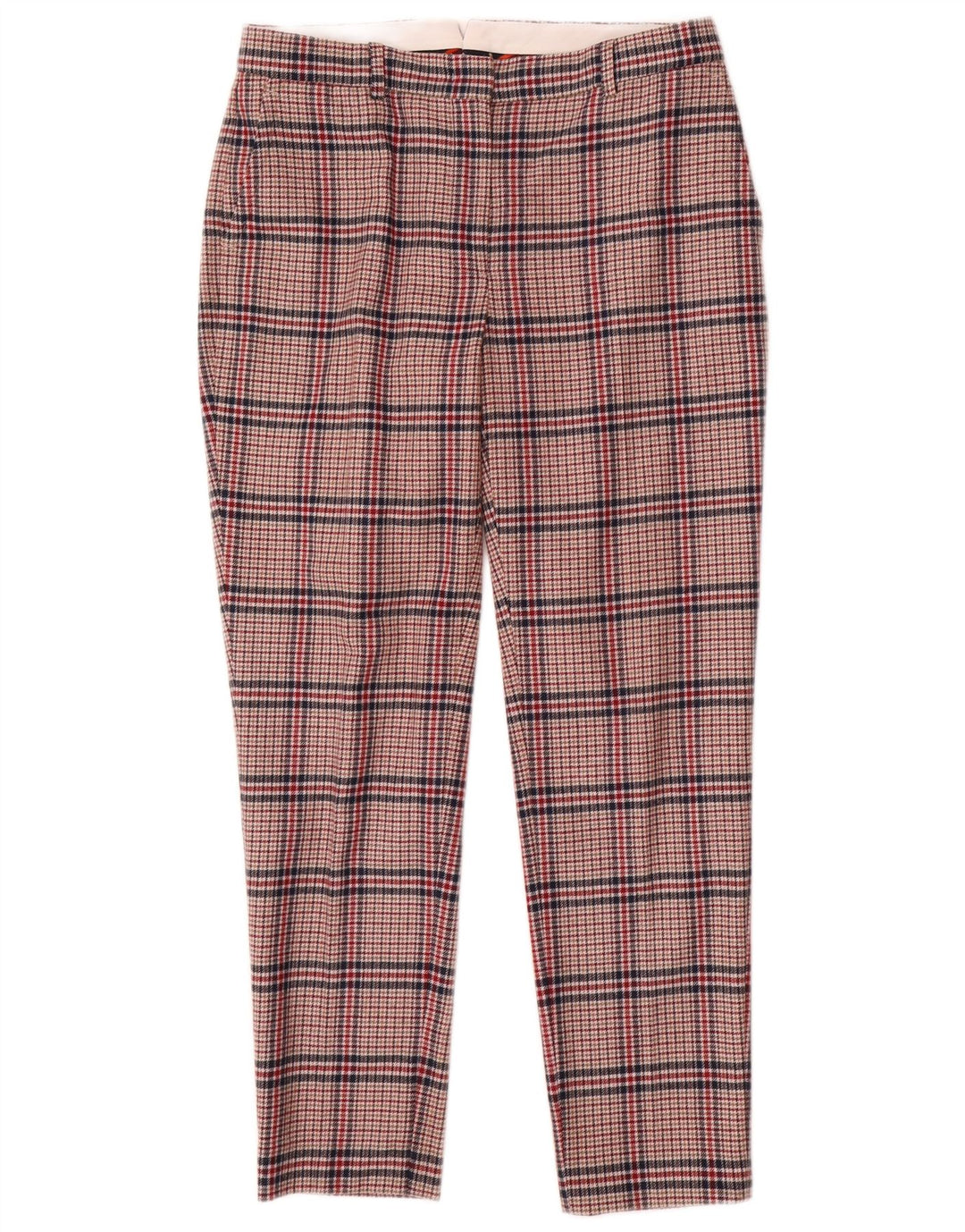 Gant Dame Slim Suit Bukser UK 12 Medium W30 L28 Red Houndstooth Uld