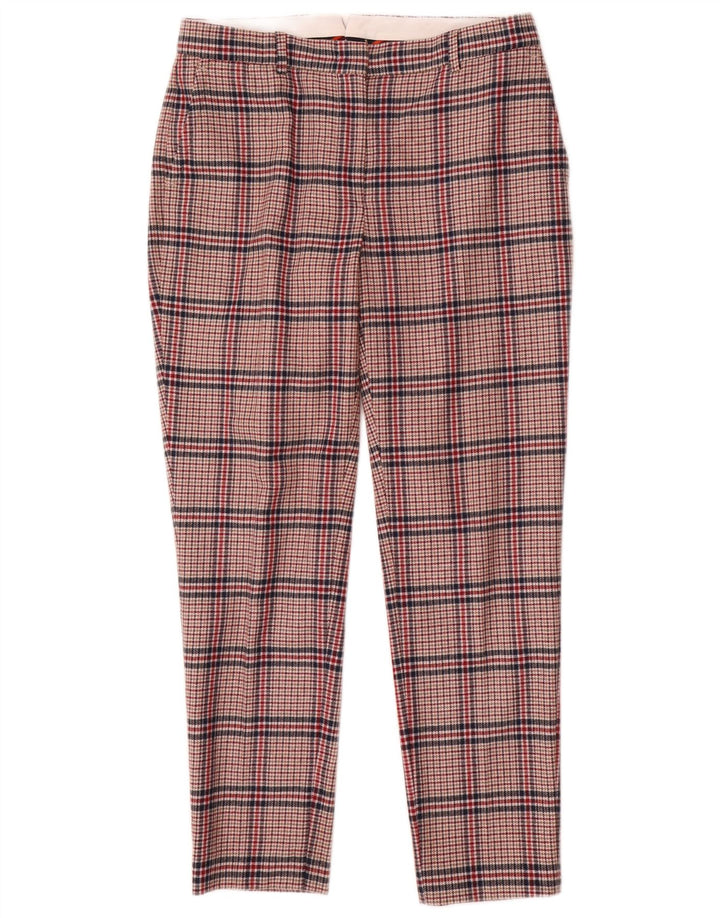 Gant Dame Slim Suit Bukser UK 12 Medium W30 L28 Red Houndstooth Uld