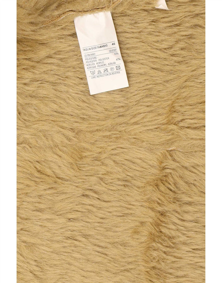 Benetton Sherpajakke til kvinder IT 46 Stor grøn polyester