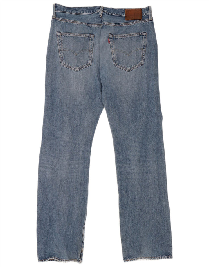 Levi's Herre 501 lige jeans W34 L32 blå bomuld