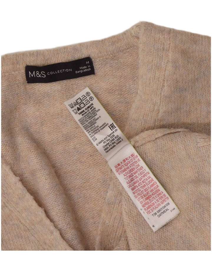 Marks & Spencer Dame V-hals sweater UK 14 Medium Grey Flecked