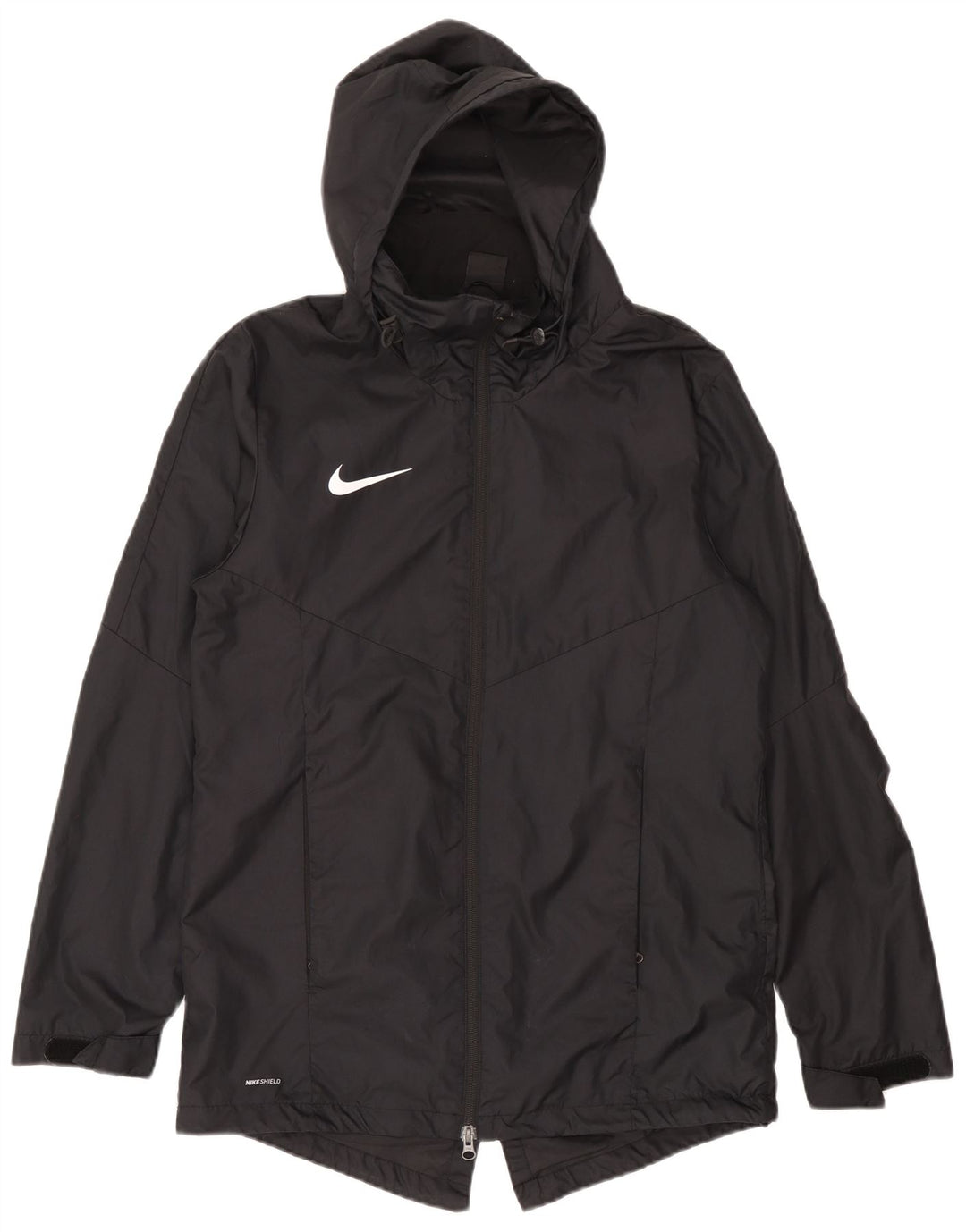Nike Herre Dri Fit Regnjakke med hætte UK 38 Medium Sort Polyester
