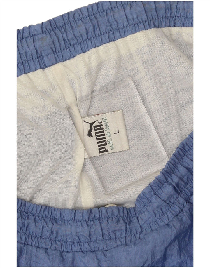 Puma Træningsdragt bukser til mænd Large Blue Colourblock Polyamid