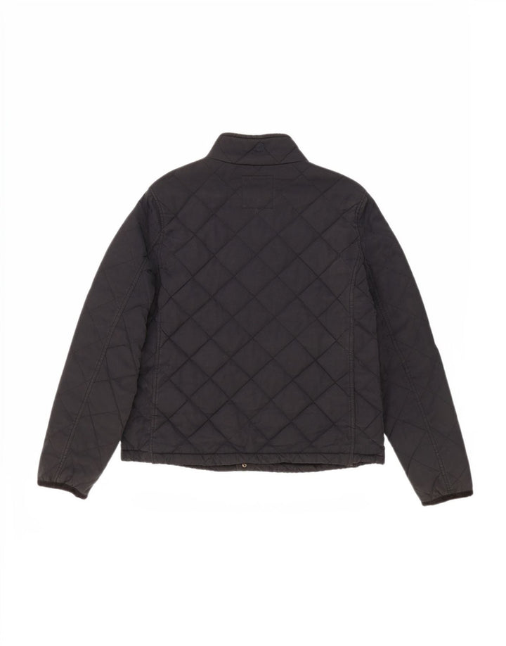 Fat Face Herre Quiltet Jakke UK 42 XL Navy Blue Bomuld