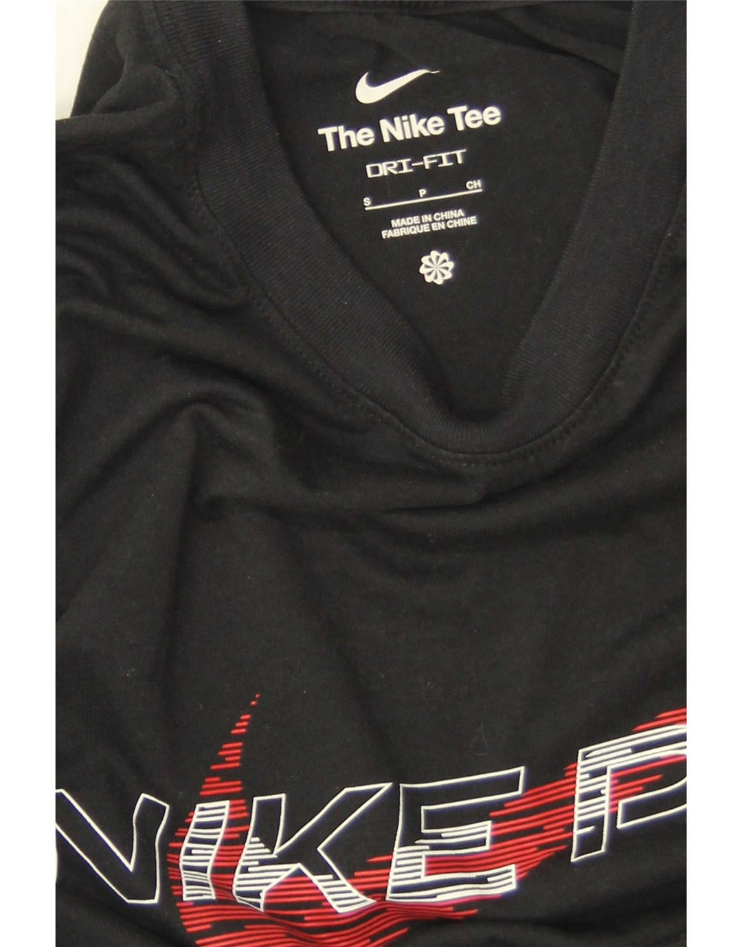 Nike Herre Dri Fit Grafisk T-Shirt Top Lille Sort