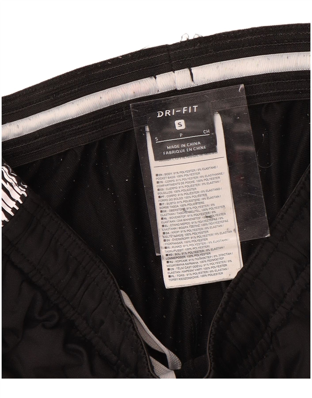 NIKE Herre Dri Fit grafisk træningsdragt Bukser Small Black Colourblock