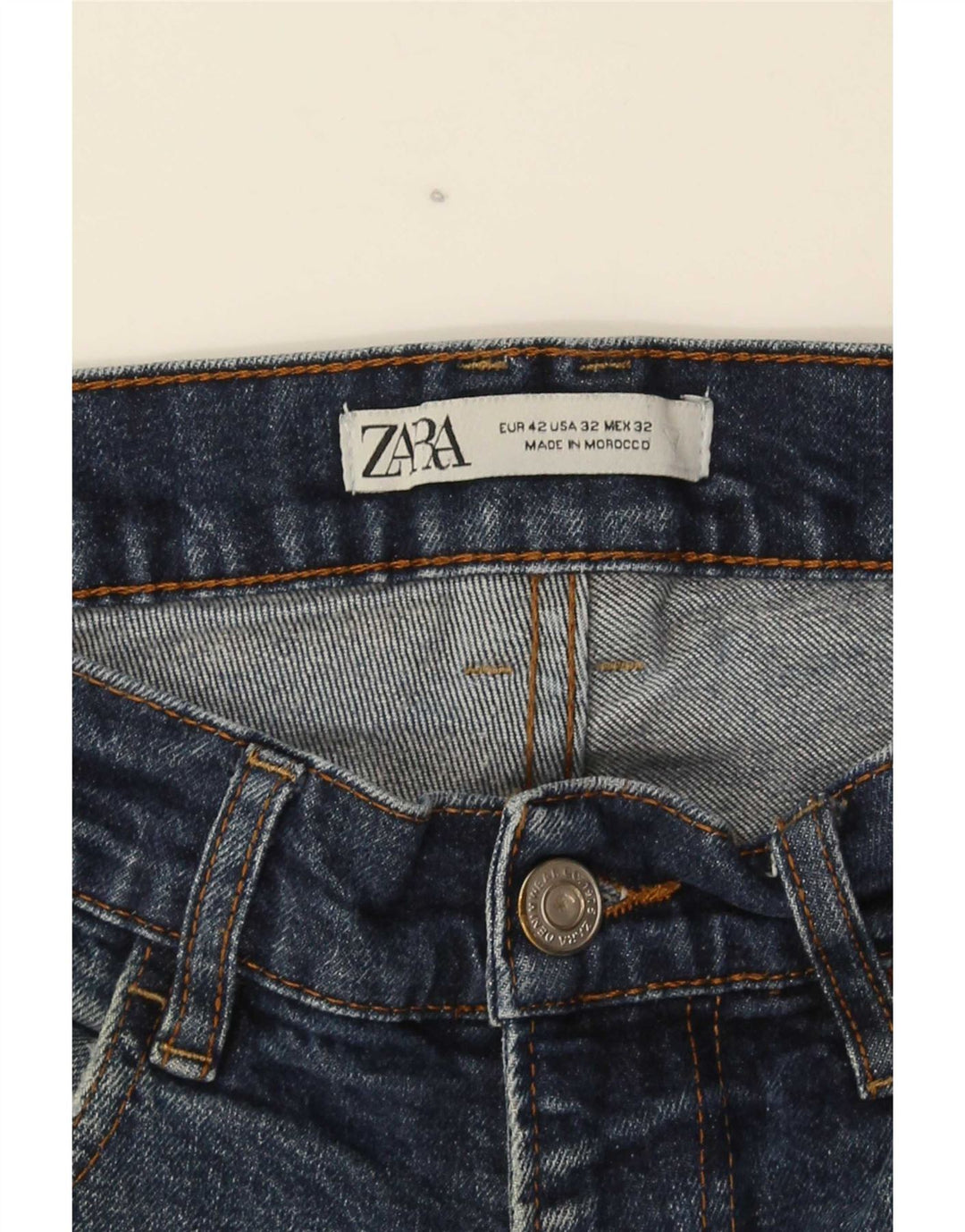 Zara Herre Slim Jeans EU42 Large W32 L28 Navy Blue