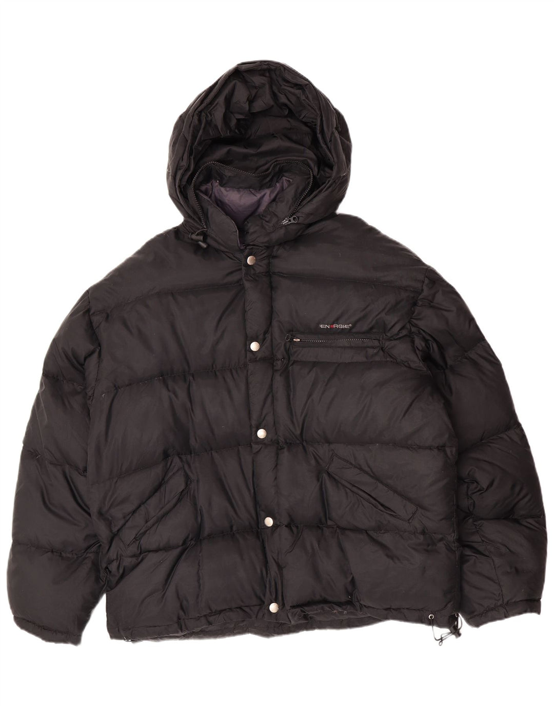 Energie Herre hættepolstret jakke UK 42 XL Sort