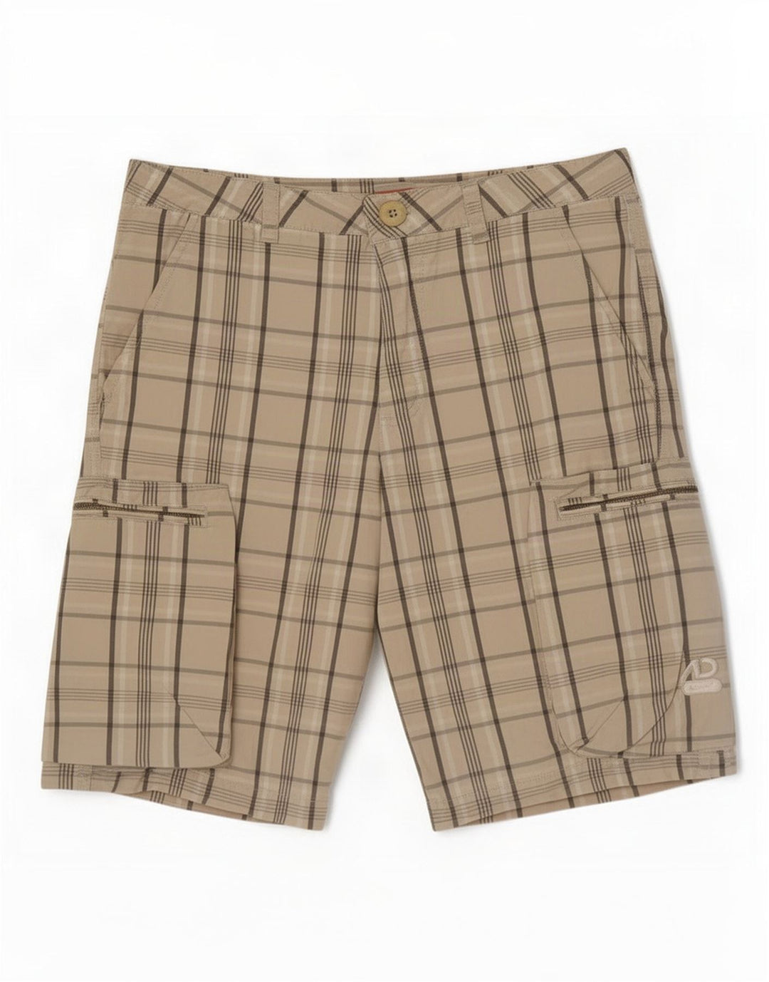 Nike Herre Cargo Shorts Medium W30 Beige Plaid Bomuld