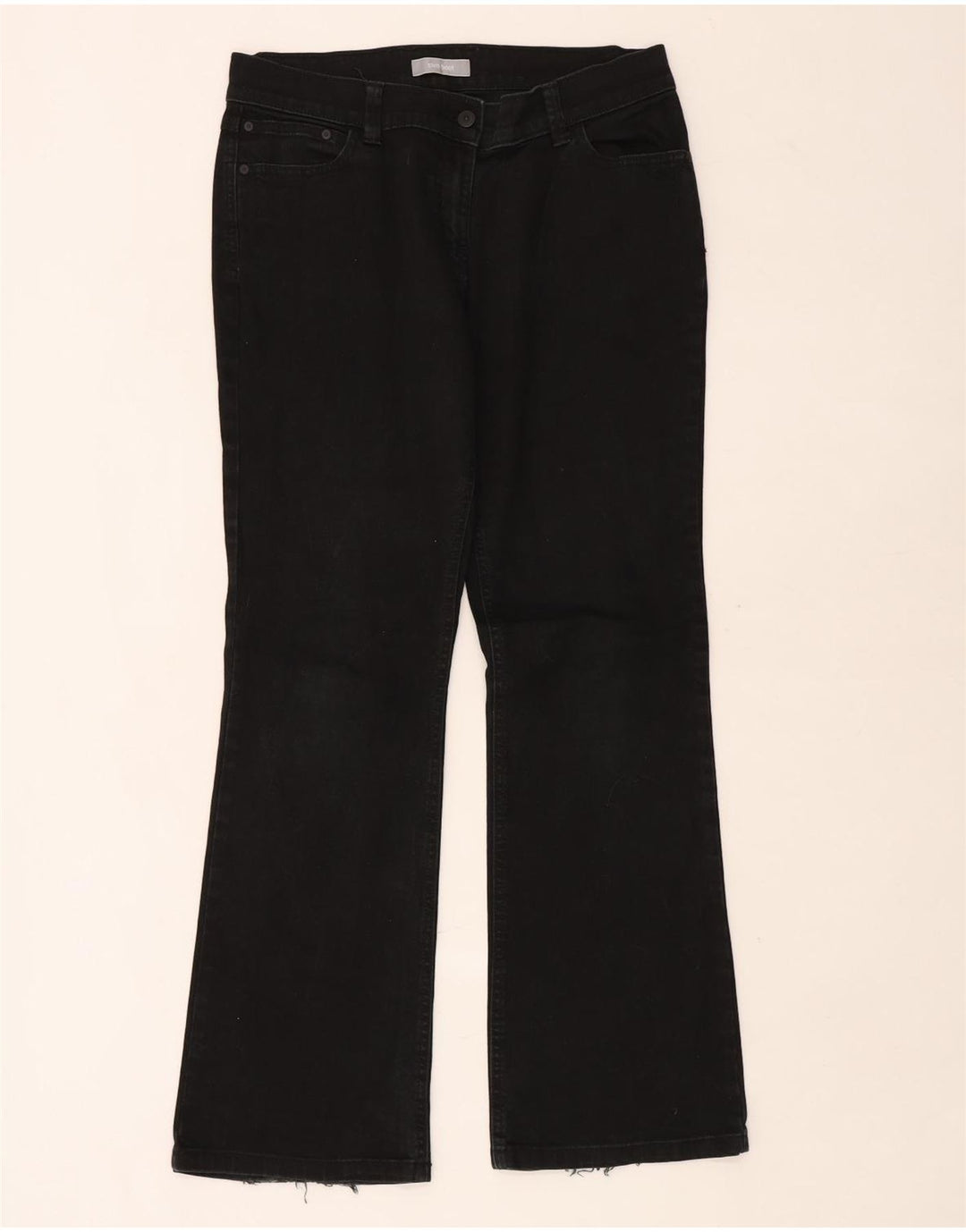 Marks & Spencer Dame Bootcut Jeans UK 14 Large W32 L30 Black Bomuld