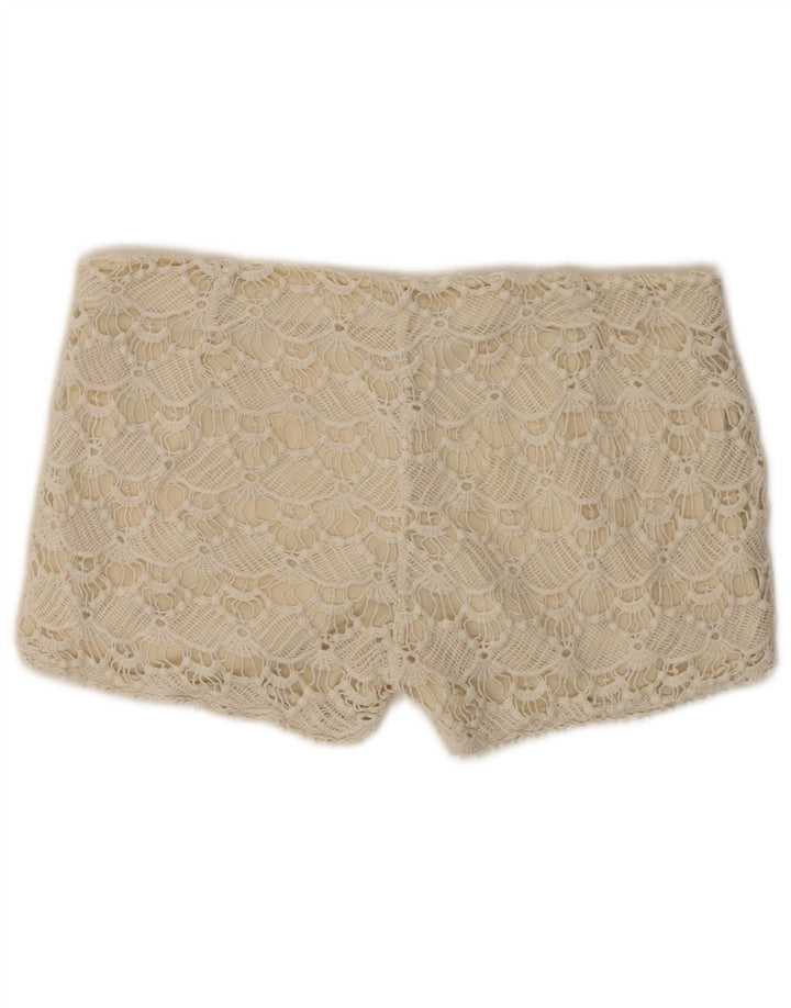 Zara Dame Blonde Hot Pants Medium W28 Beige Bomuld