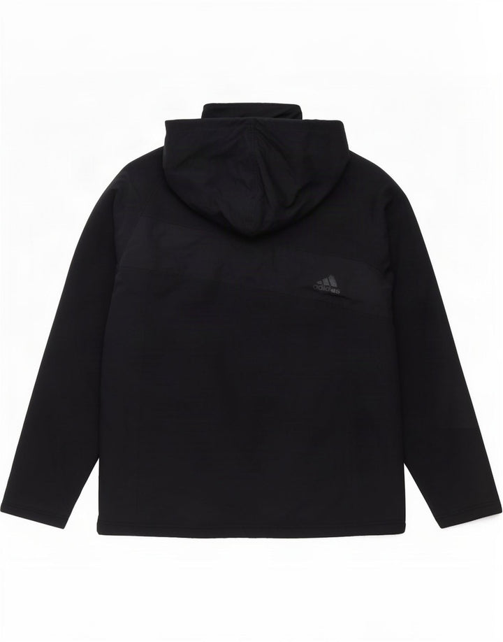 Adidas Herre hættepolstret jakke UK 38 Medium Sort Polyester