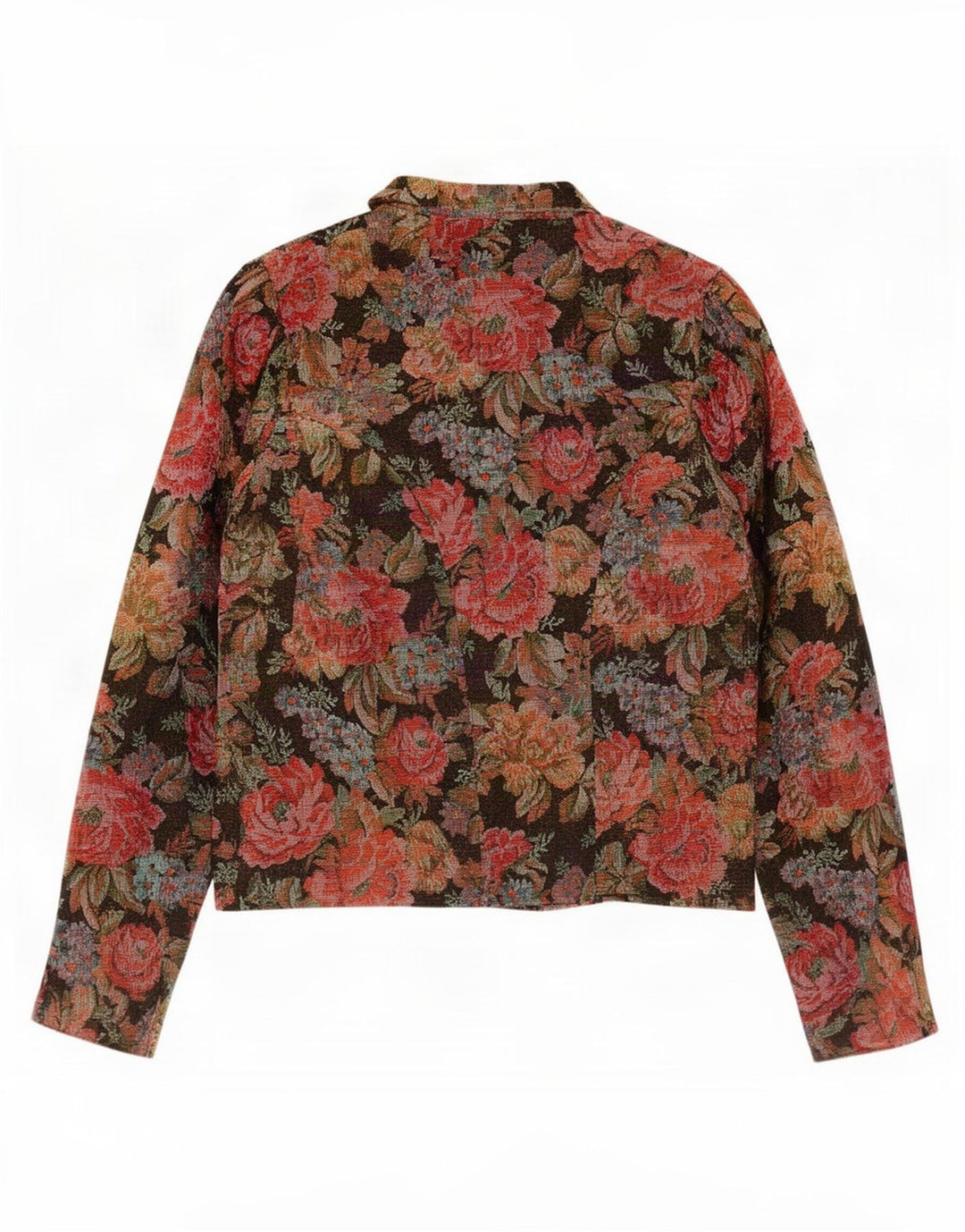 Vintage Dame 7 knapper Blazer Jacket UK 12 Medium Multicolored Floral