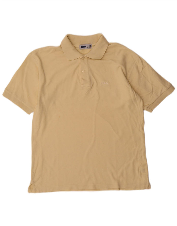 Fila Herre Polo Shirt IT 46 Lille Beige Bomuld