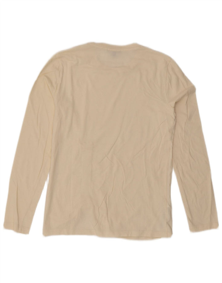 Massimo Dutti Dame Top Langærmet UK 6 XS Hvid Bomuld