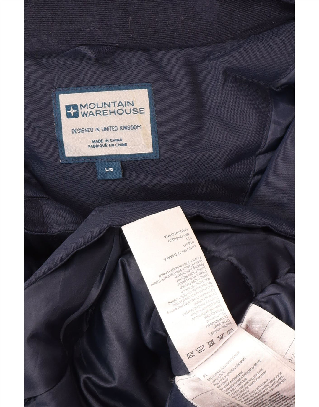 MOUNTAIN WAREHOUSE Mens Hooded Windbreaker Jacket UK 40 Large Navy Blue