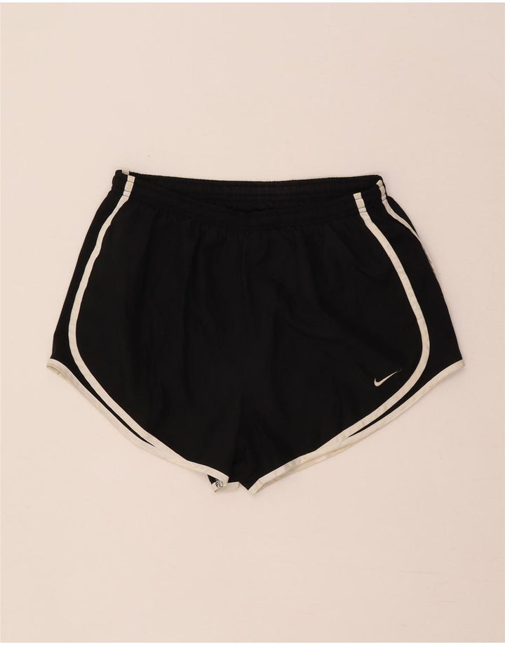 Nike Dame Dri Fit sportsshorts UK 14 Medium Sort Polyester