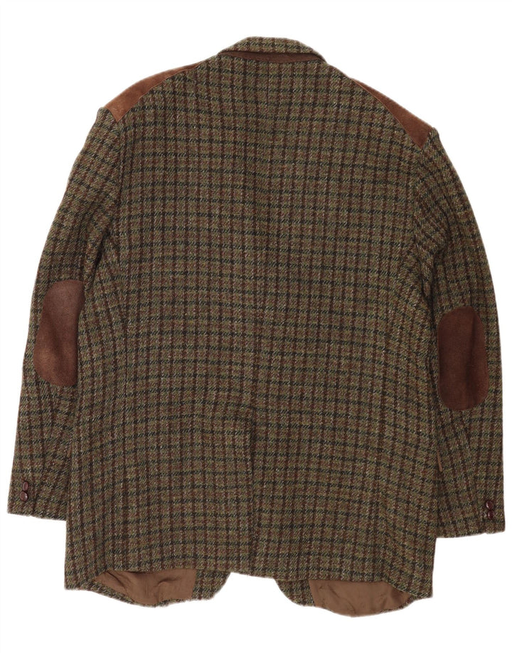 Harris Tweed Herre 2-knaps blazerjakke UK 38 Medium Green Houndstooth
