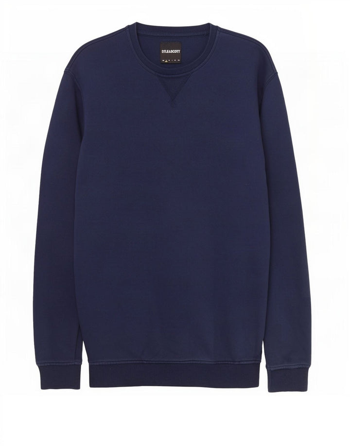 Lyle & Scott Sweatshirt til mænd, lille marineblå bomuld
