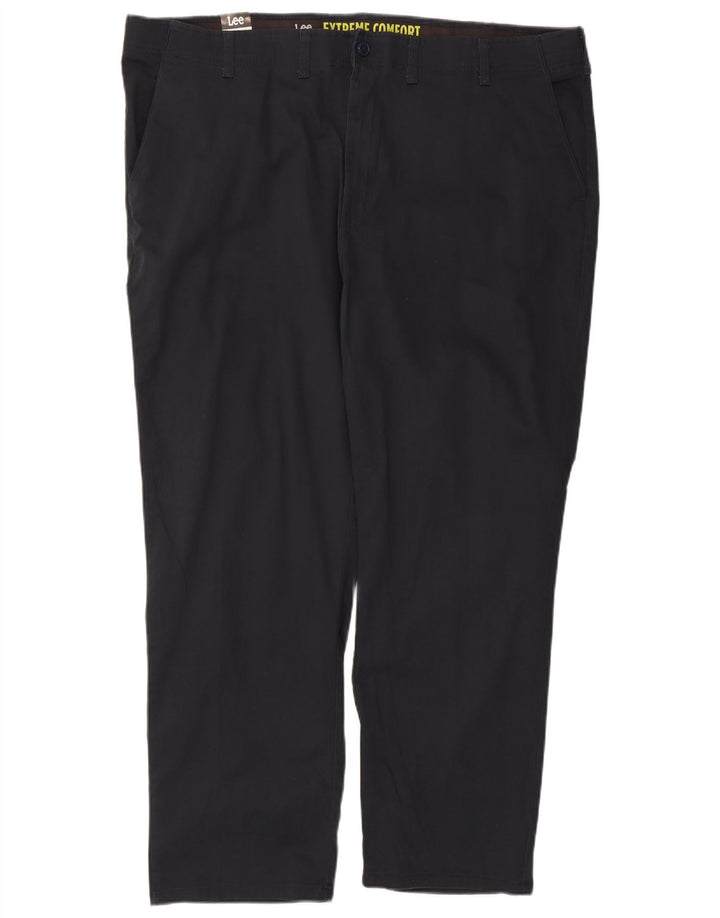 LEE Mens Extreme Comfort Lige Chinobukser W48 L30 Marineblå Bomuld