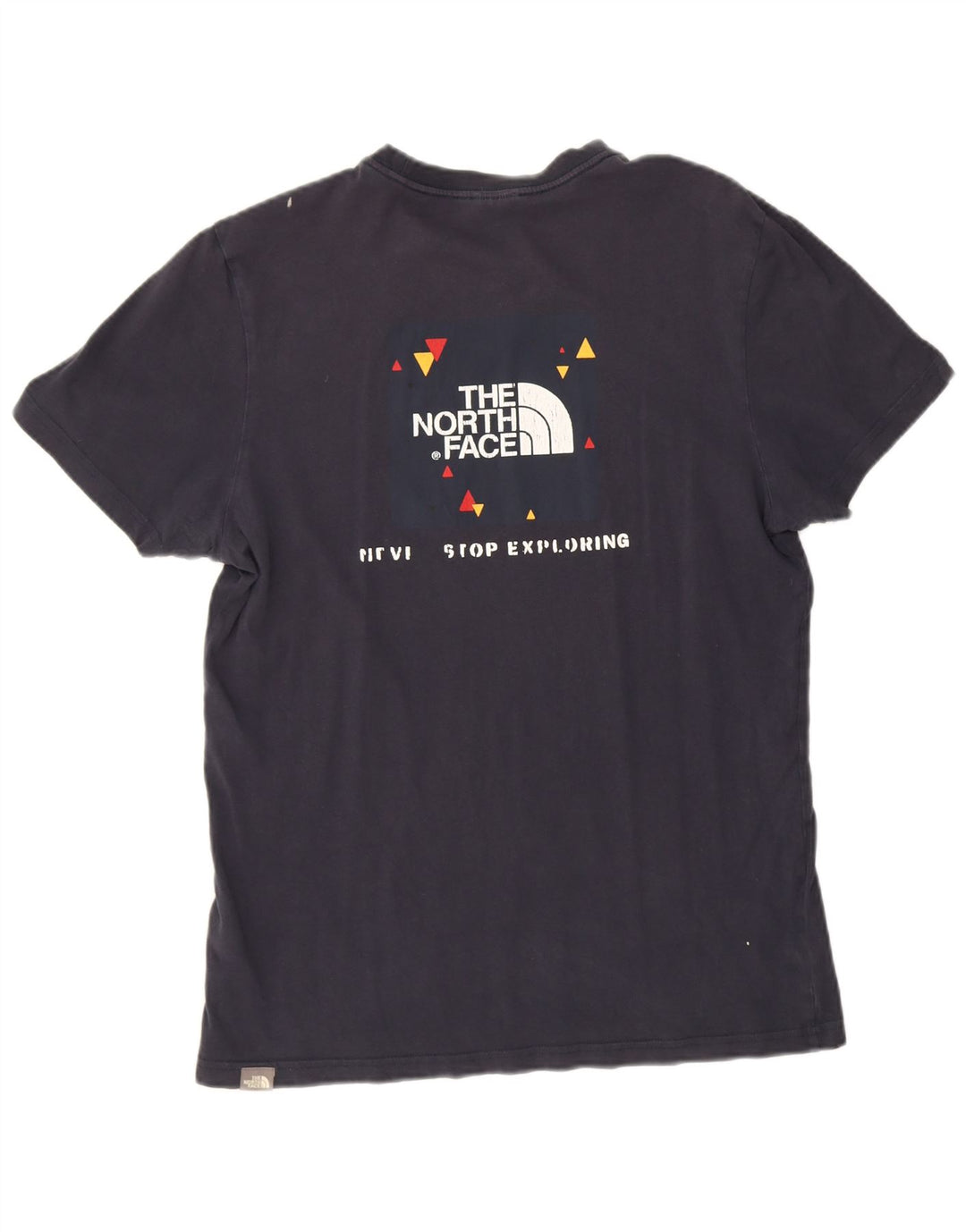 The North Face Herre grafisk T-shirt Top Medium Marineblå Bomuld