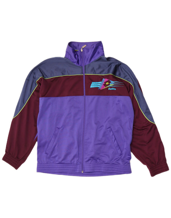 Lotto Herre grafisk træningsdragt Topjakke Medium Lilla Colourblock Polyester