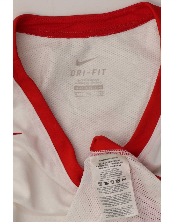 Nike Herre Dri Fit Vest Top XL Hvid Colourblock Polyester