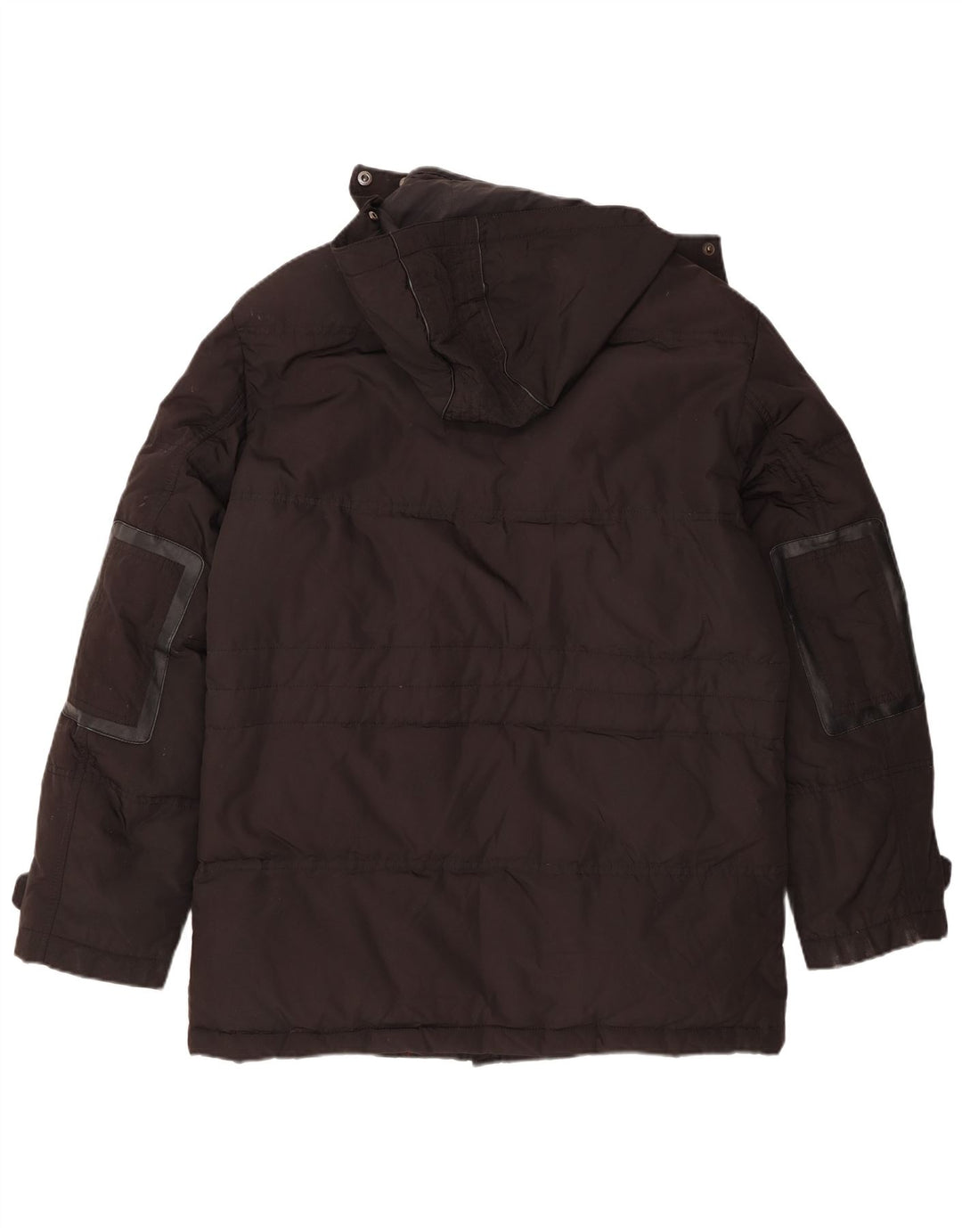 Navigare Herre Hooded Parka Jacket UK 40 Large Black Polyester