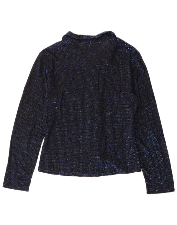 ORSAY Dameskjortebluse UK 8 Small Navy Blue Flecked Elastan