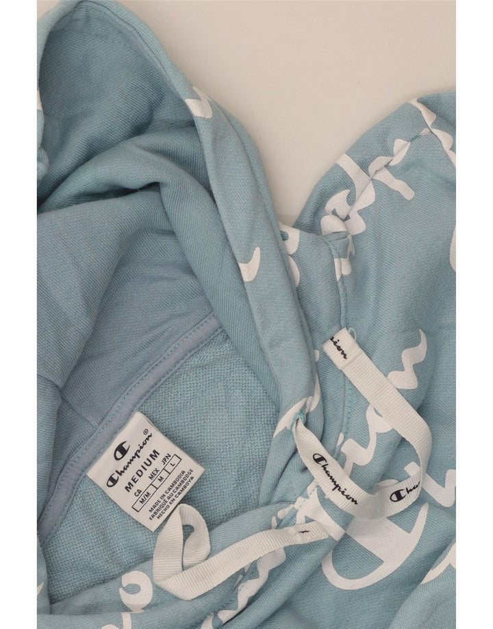 CHAMPION Grafisk hættetrøje til kvinder UK 12 Medium Blue