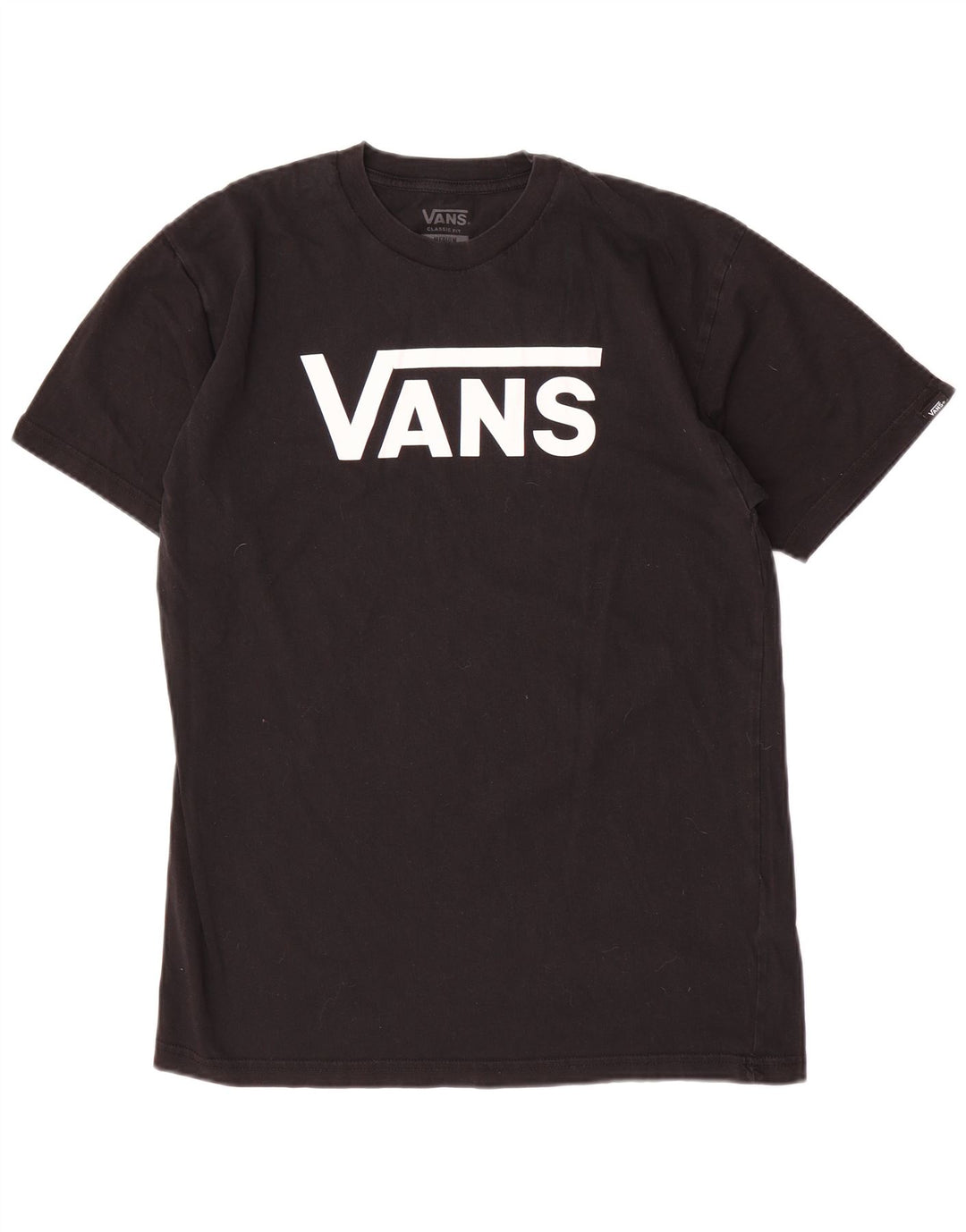 Vans Herre Classic Fit Grafisk T-Shirt Top Medium Sort Bomuld