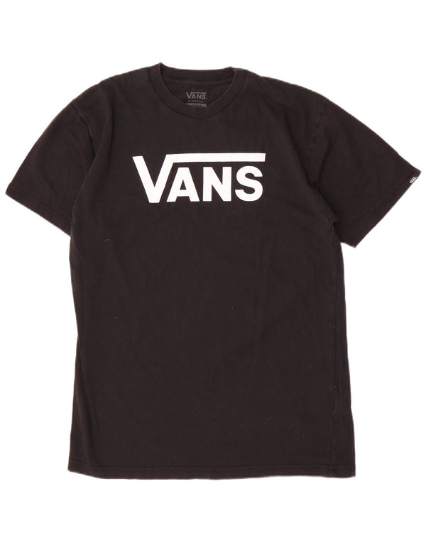 Vans Herre Classic Fit Grafisk T-Shirt Top Medium Sort Bomuld