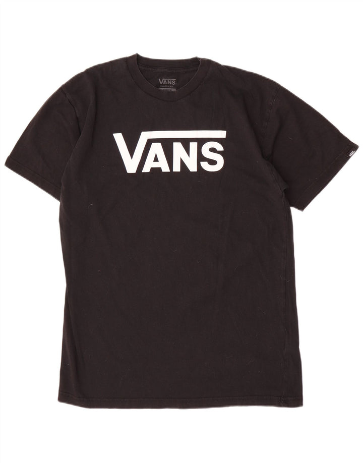 Vans Herre Classic Fit Grafisk T-Shirt Top Medium Sort Bomuld