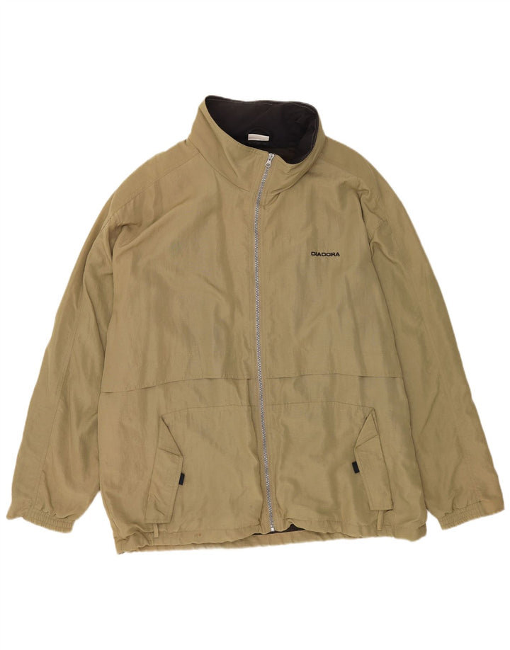 Diadora Regnjakke til mænd UK 42 XL Khaki Polyamid