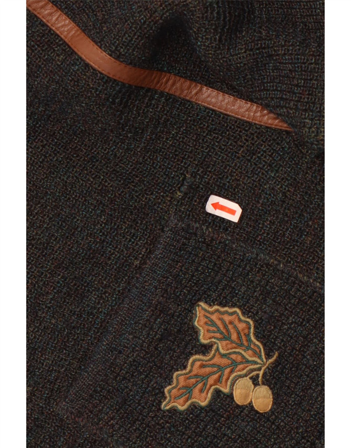 Marz Herre dobbeltradet cardigan sweater EU 52 Large Grey Flecked Wool