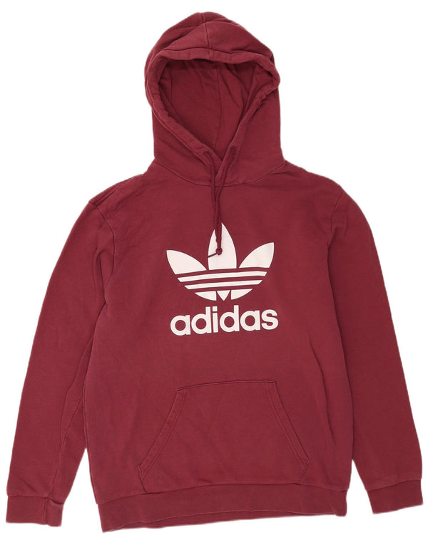 Adidas Grafisk hættetrøje til mænd Medium Bourgogne bomuld