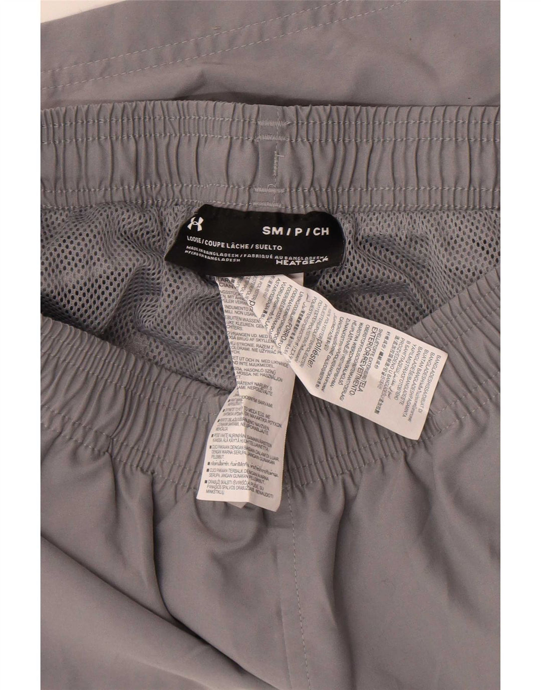 Under Armour Herre Heat Gear Graphic Sports Shorts Små Grå Polyester
