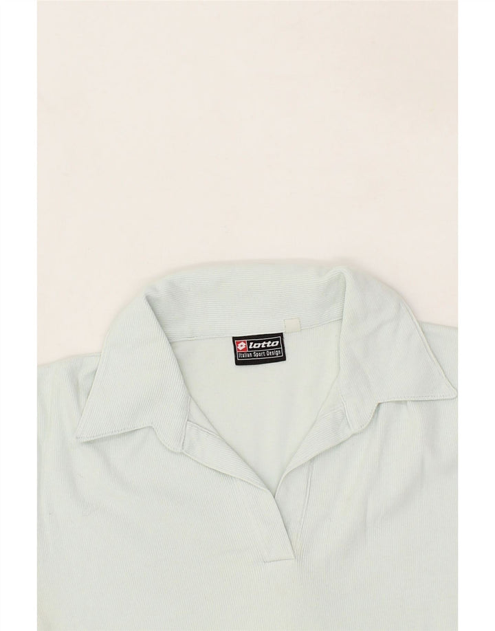 LOTTO Womens Polo Shirt UK 12 Medium Blue Vintage Lotto and Second-Hand Lotto from Messina Hembry 