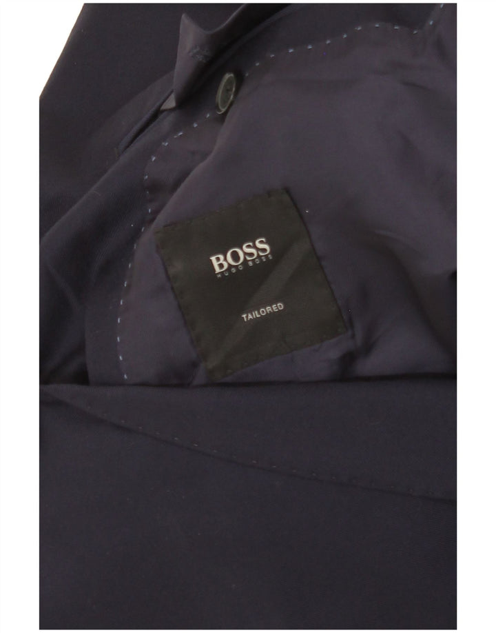 Hugo Boss Herre skræddersyet 2-knaps blazerjakke UK 36 Small Navy Blue