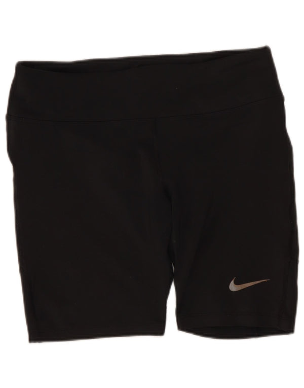Nike Dame Dri Fit Sportsshorts UK 12 Medium Sort Polyester