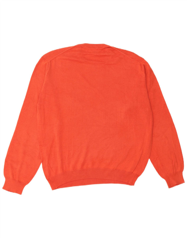 Lacoste Herre trøjetrøje med rund hals str. 4 Medium Orange Bomuld