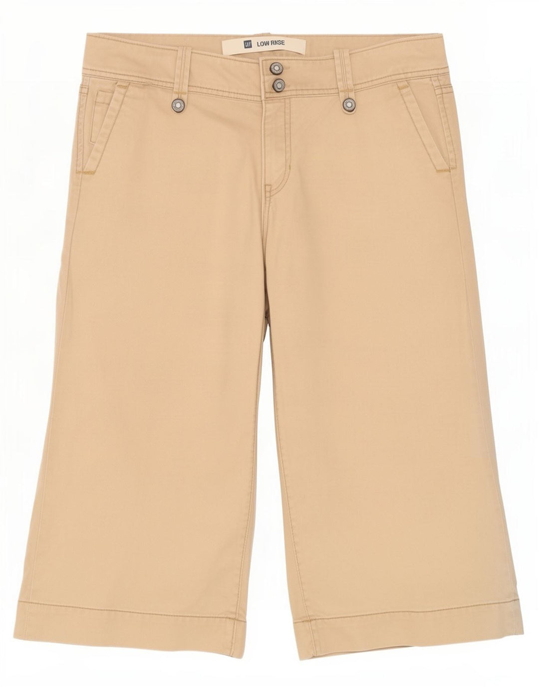 Gap kvinders lavtaljede bermudashorts US 6 medium W32 beige bomuld
